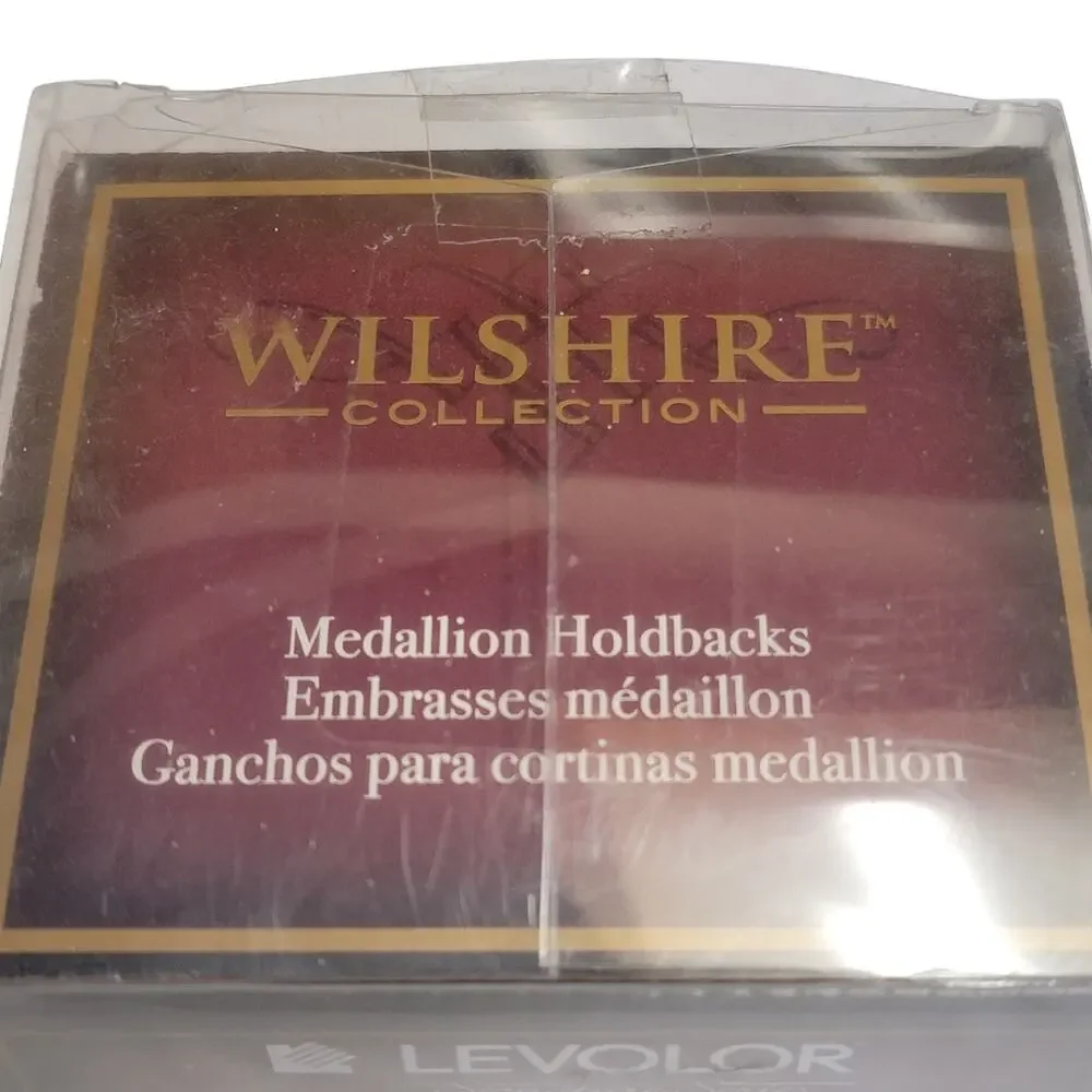 Levolor Drapery Holdbacks Wilshire Round Medallion Brushed Bronze‎ 2 Pk Drapes